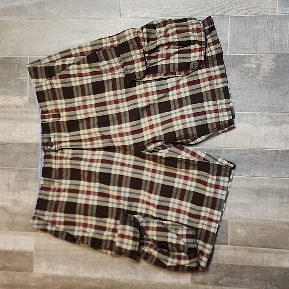St. John's bay brand  plaid cargo shorts